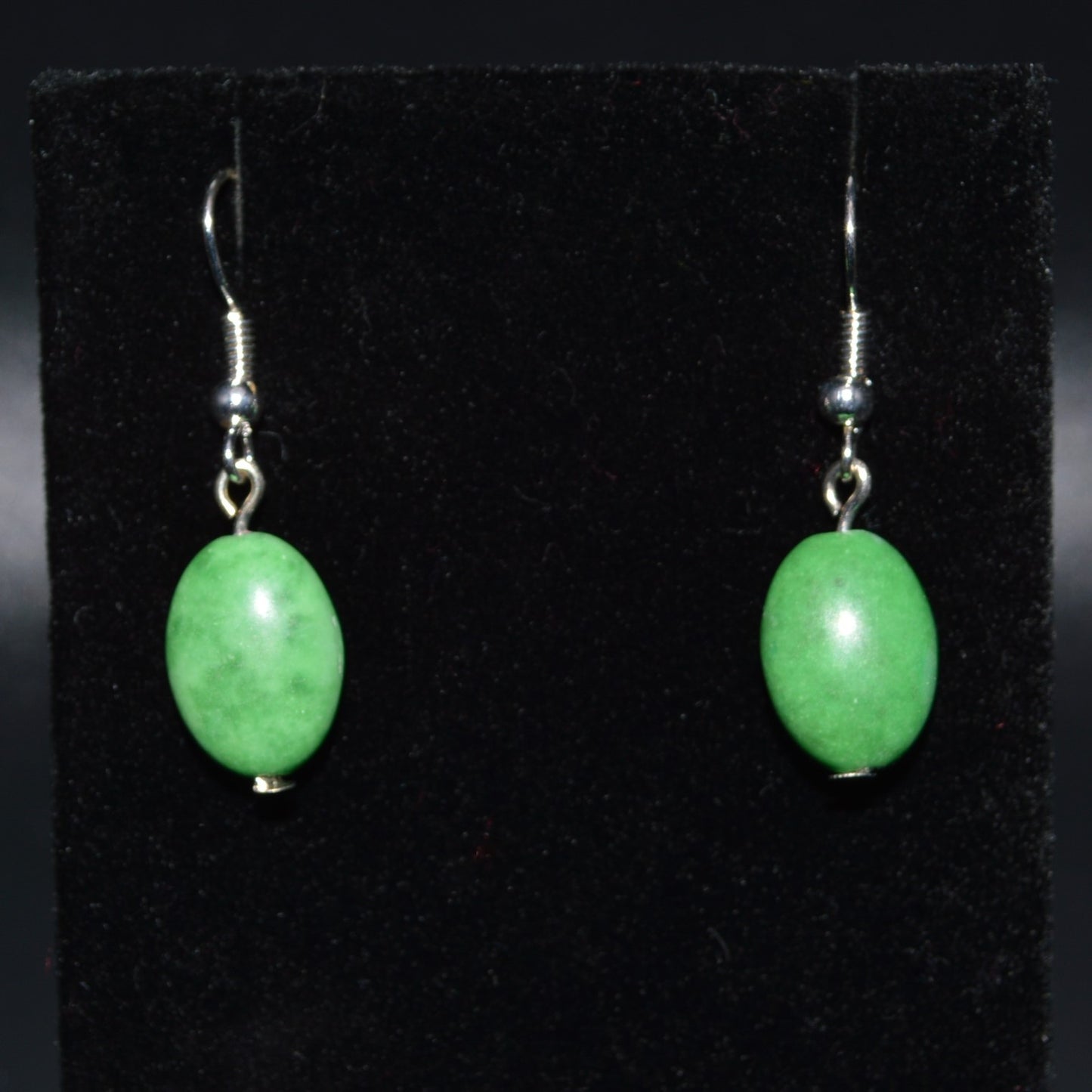 Resin Oval Earrings (Green)