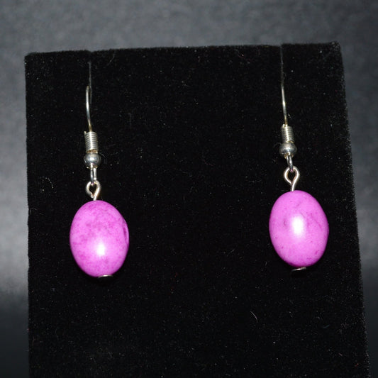 Resin Oval Earrings (Violet)