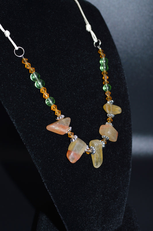 Brown Stone Chip Necklace
