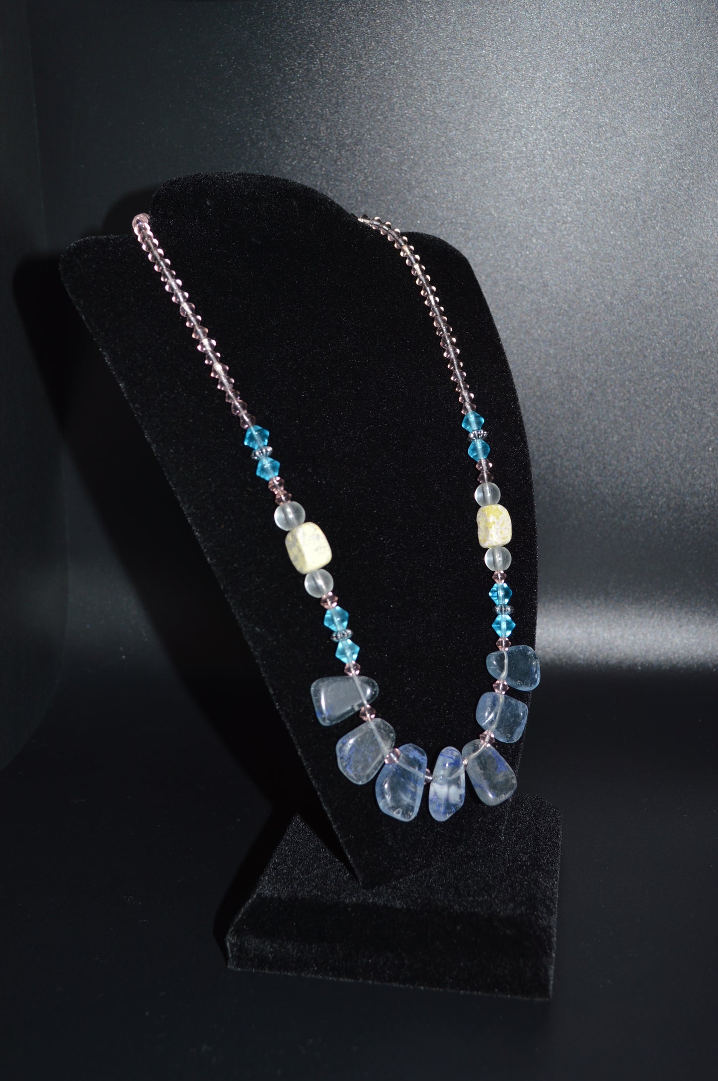 Blue Stone Chip Necklace