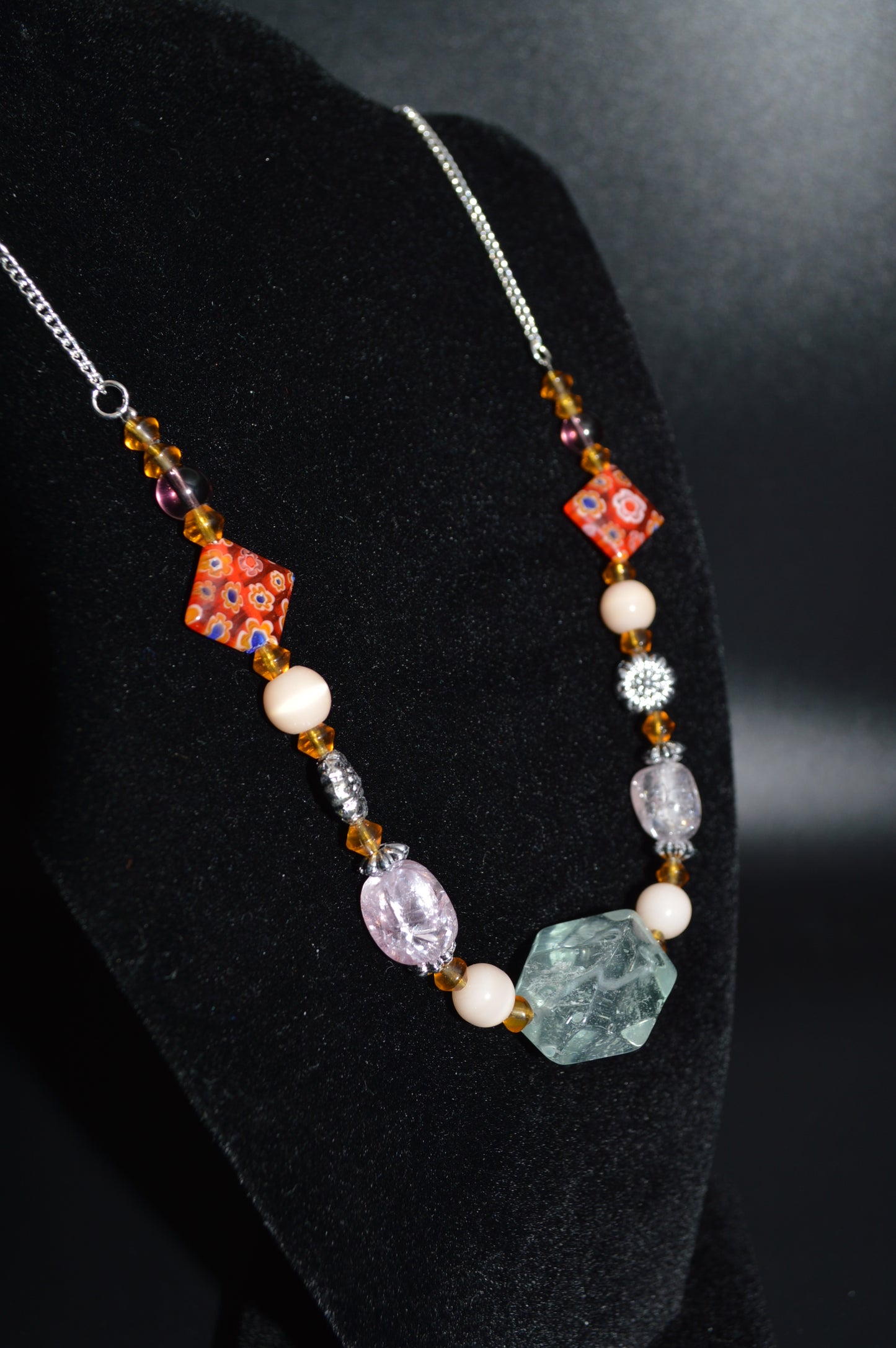 Glass and Stone Necklace