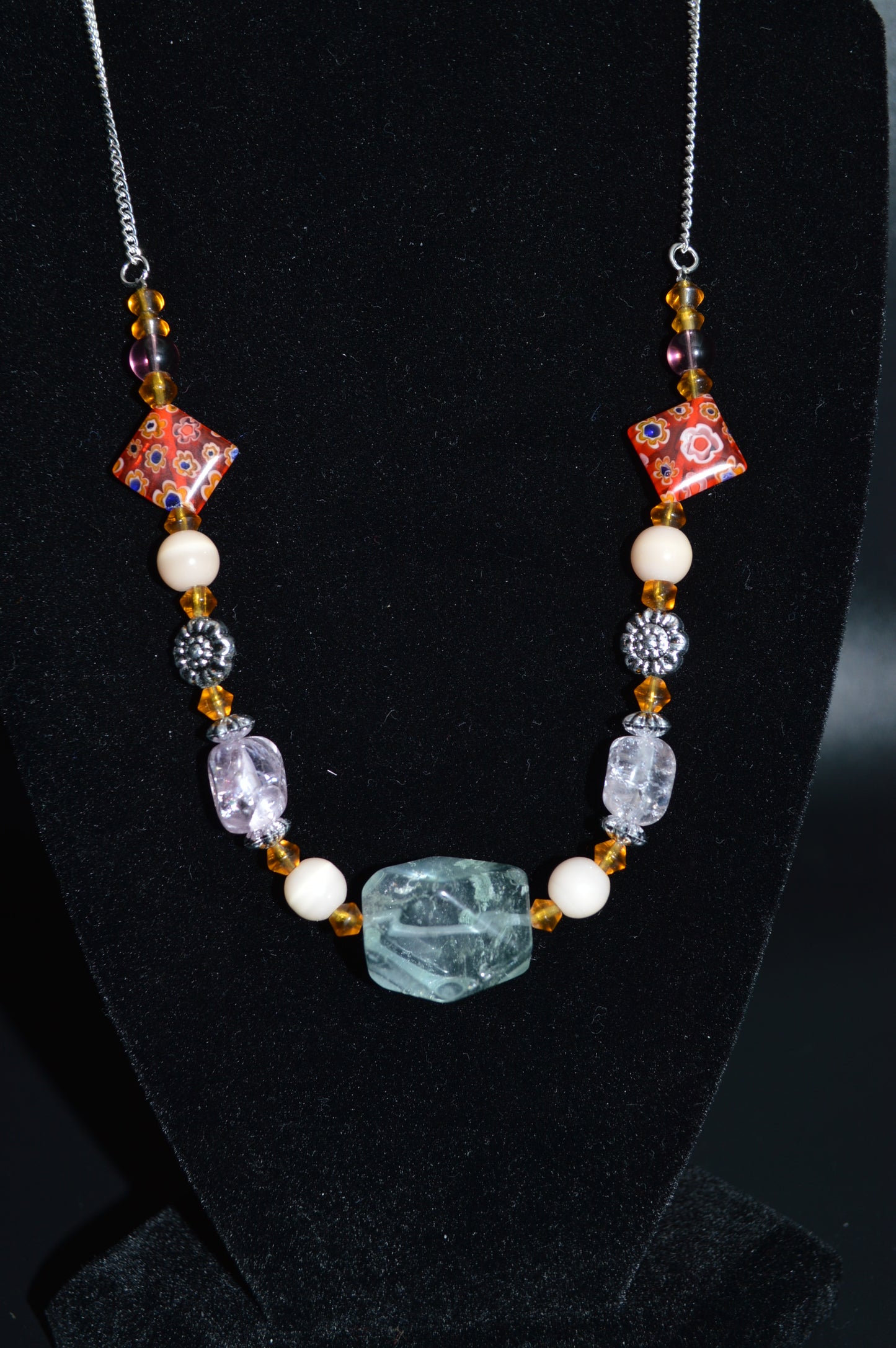Glass and Stone Necklace